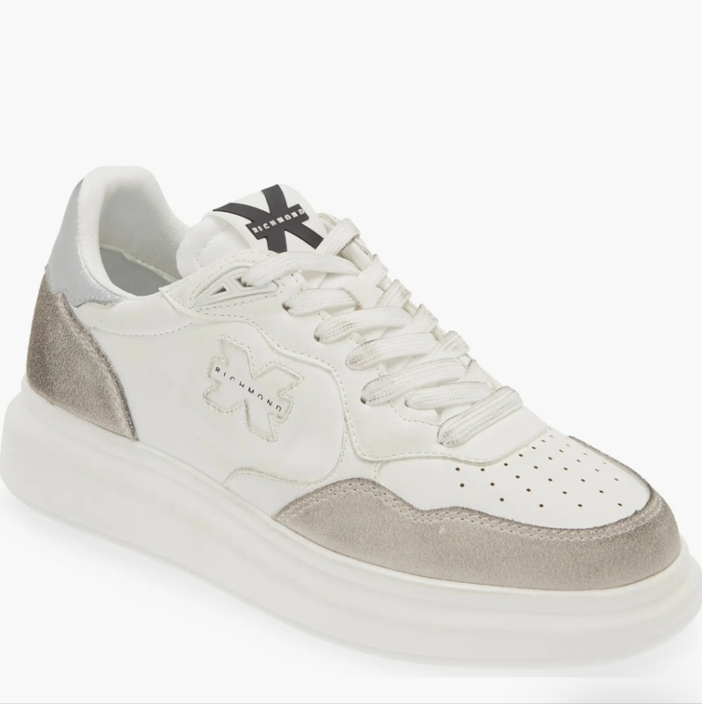 JOHN RICHMOND Low Top Distressed Sneaker White Women's EU 41 US 11 Org $365